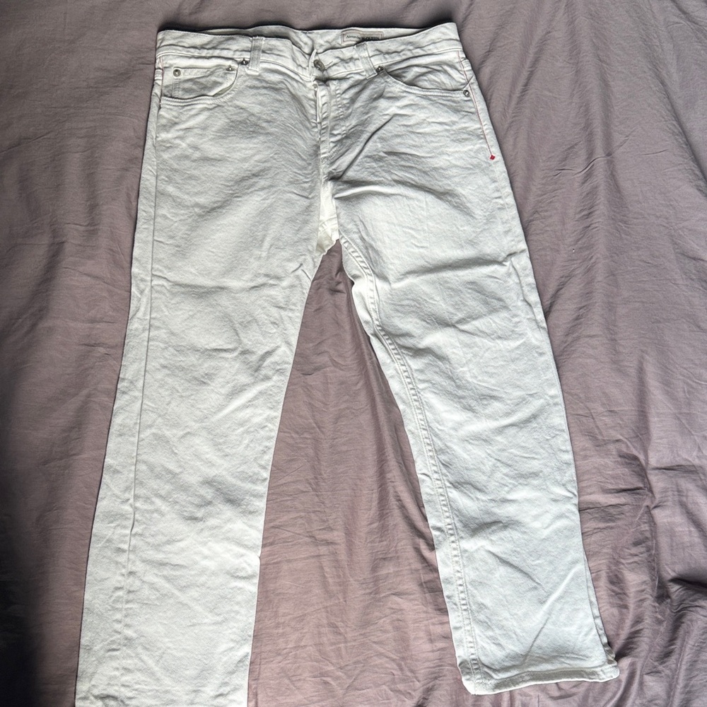 Alexander McQueen Off-White Straight Jeans